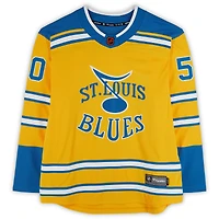 Maillot dédicacé édition spéciale 2.0 Fanatics Breakaway 2022-23 des Blues de St. Louis par Jordan Binnington