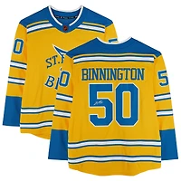Maillot dédicacé édition spéciale 2.0 Fanatics Breakaway 2022-23 des Blues de St. Louis par Jordan Binnington