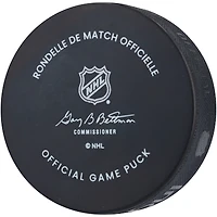 Rondelle de match officielle autographiée par Jordan Binnington des Blues de St. Louis lors de la Classique hivernale de la LNH 2025