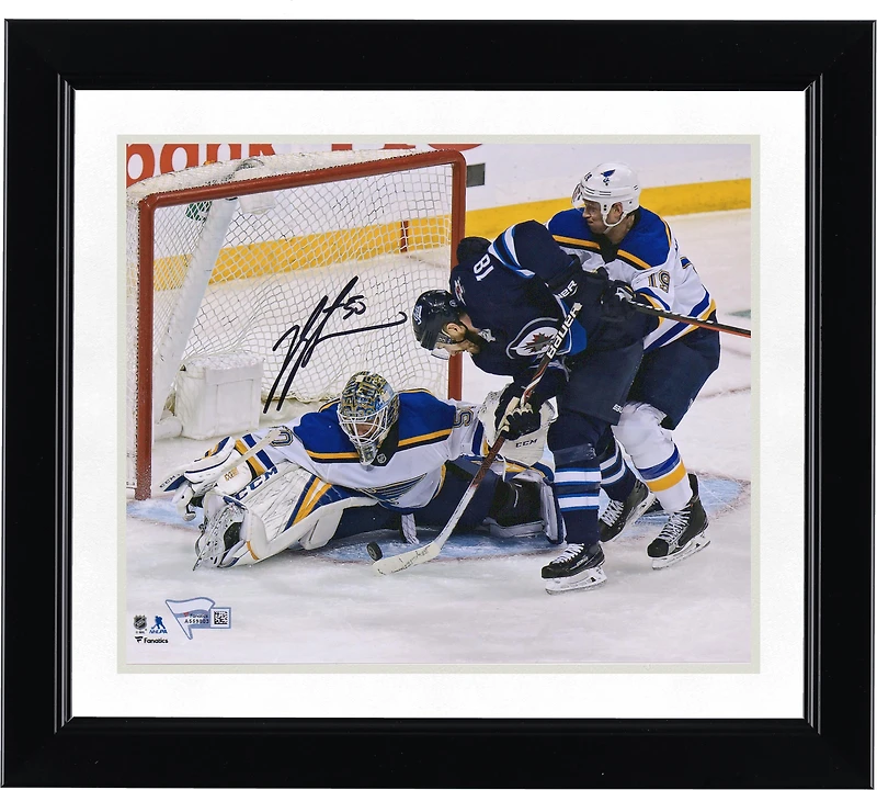 Jordan Binnington St. Louis Blues Autographed 8" x 10" 2019 Stanley Cup Playoffs Game 1 Game-Preserving Save vs. Winnipeg Photograph