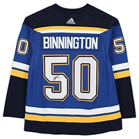 Jordan Binnington St. Louis Blues Maillot Authentique Adidas Bleu Autographié