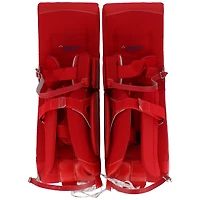 Jordan Binnington St. Louis Blues Autographed Game-Used Red Goalie Pads from the 2021 NHL Season