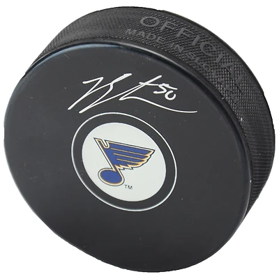 Jordan Binnington St. Louis Blues Autographed Hockey Puck