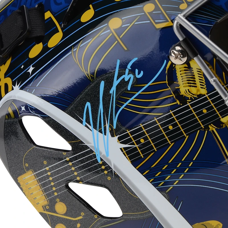 Masque de gardien de but réplique autographié de Jordan Binnington, Blues de St. Louis