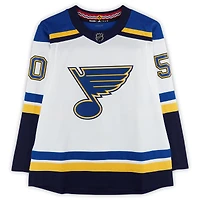 Maillot adidas blanc dédicacé par Jordan Binnington des St. Louis Blues