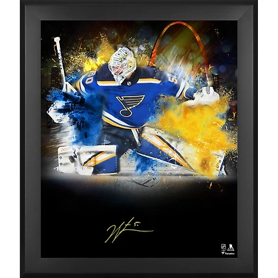 Photographie encadrée autographiée de 20" x 24" de Jordan Binnington des St. Louis Blues