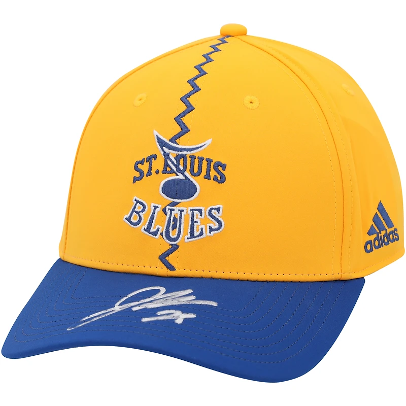Casquette adidas rétro dédicacée Jordan Kyrou St. Louis Blues 2022 Reverse