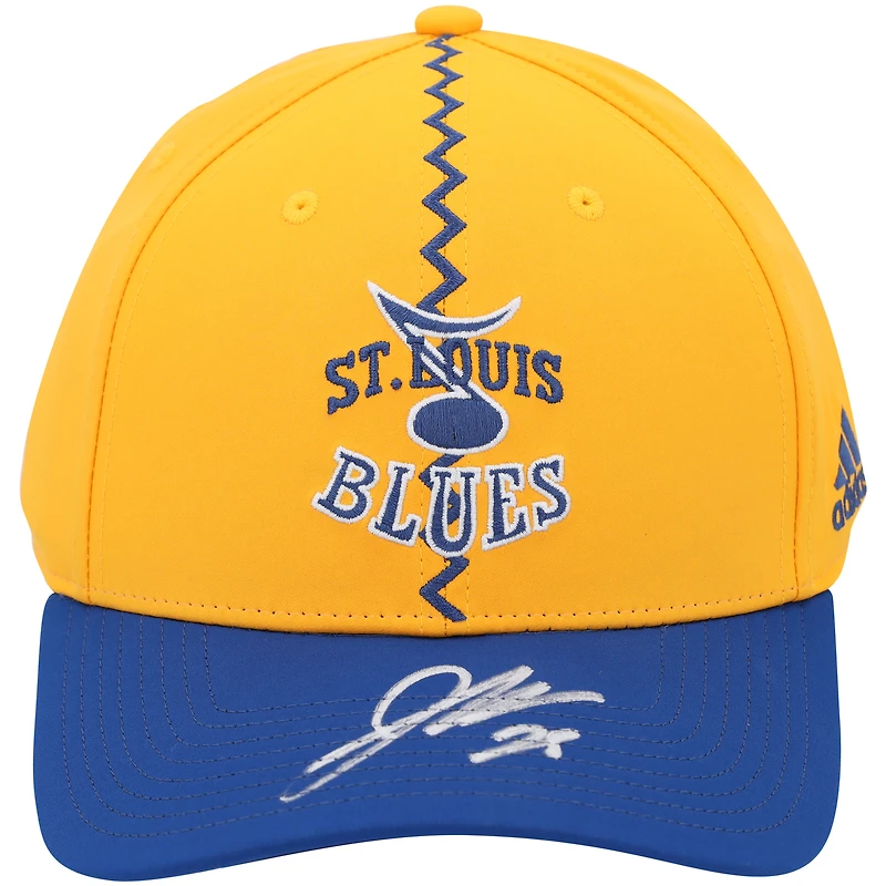 Casquette adidas rétro dédicacée Jordan Kyrou St. Louis Blues 2022 Reverse