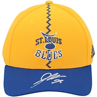 Casquette adidas rétro dédicacée Jordan Kyrou St. Louis Blues 2022 Reverse