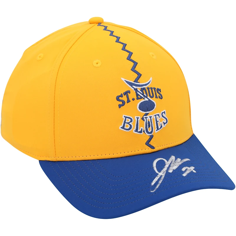 Casquette adidas rétro dédicacée Jordan Kyrou St. Louis Blues 2022 Reverse