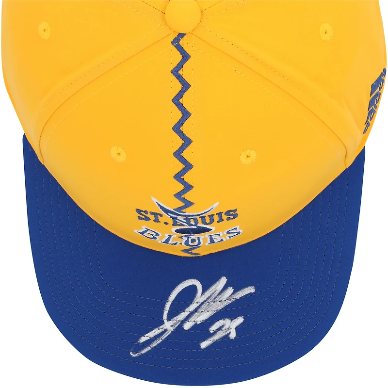 Casquette adidas rétro dédicacée Jordan Kyrou St. Louis Blues 2022 Reverse