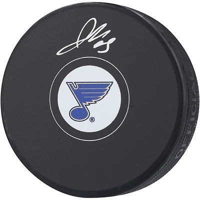Rondelle de hockey autographiée par Jordan Kyrou des Blues de St. Louis