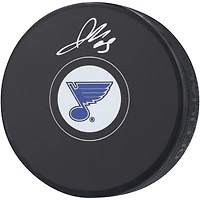 Rondelle de hockey autographiée par Jordan Kyrou des Blues de St. Louis