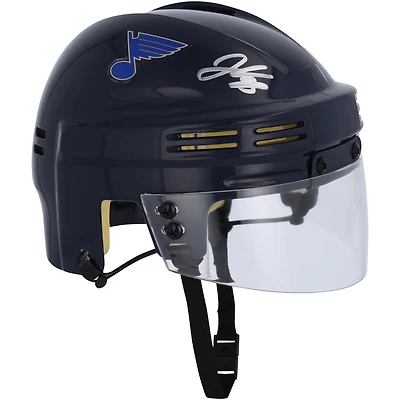 Jordan Kyrou St. Louis Blues Autographed Navy Mini Helmet