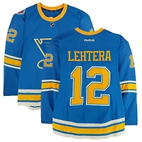 Jori Lehtera St. Louis Blues Practice-Used #12 Blue Reebok Jersey vs. Chicago Blackhawks on January 2, 2017 - NHL Winter Classic - Worn During Warm-Ups