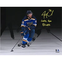 Justin Faulk St. Louis Blues Autographed 11" x 14" Spotlight Photograph with "Let's Go Blues" Inscription - Limited Edition of 20