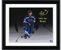 Justin Faulk St. Louis Blues Autographed 11" x 14" Spotlight Photograph with "Let's Go Blues" Inscription - Limited Edition of 20