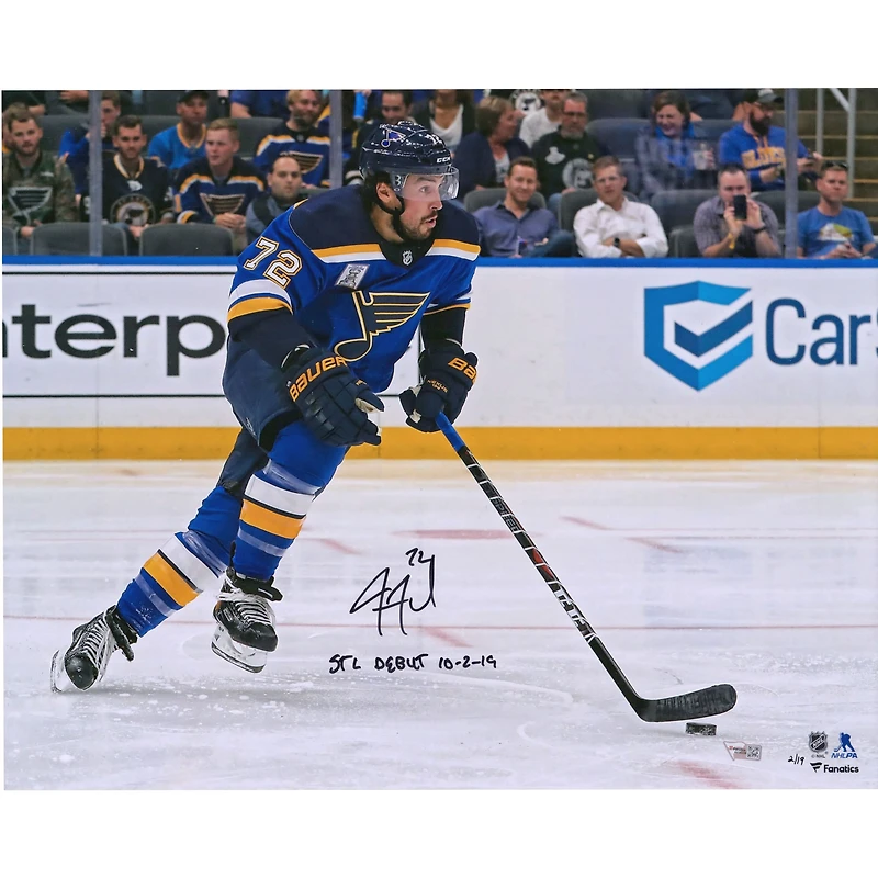 Justin Faulk St. Louis Blues Autographed 16" x 20" Opening Night Photograph with "STL Debut 10/2/19" Inscription - Limited Edition of 19