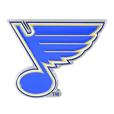 Logo Brands  St. Louis Blues Embossed Color Auto Emblem