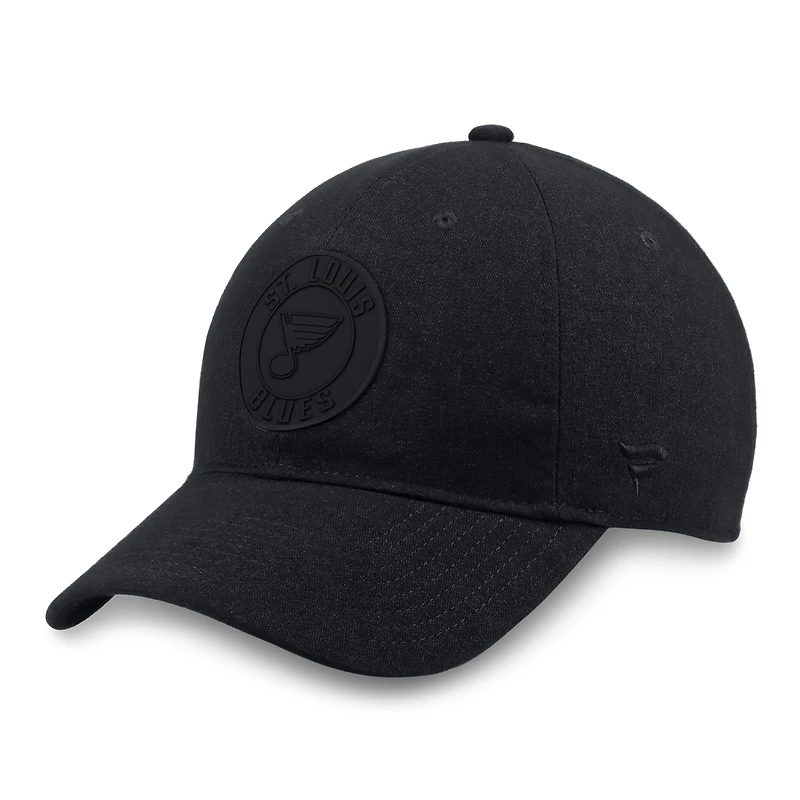 Casquette ajustable Fanatics noire pour homme St. Louis Blues Team Haze