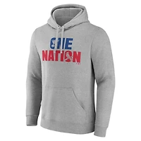 Men's Fanatics  Gray St. Louis Blues Cardinals One Nation Pullover Hoodie