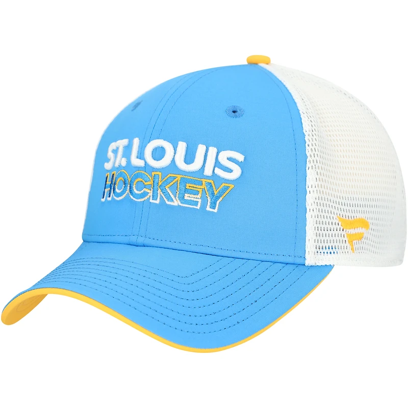 Casquette ajustable en maille bleu clair Fanatics pour homme des St. Louis Blues