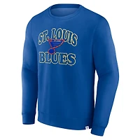 Men's Fanatics  Royal St. Louis Blues Fleece Pullover Sweatshirt