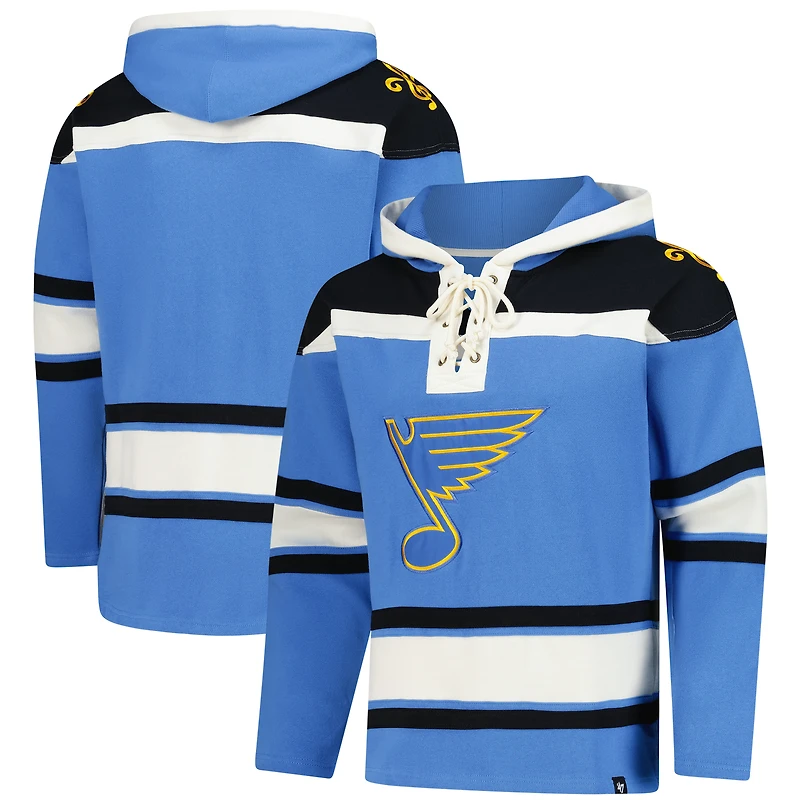 Men's '47  Blue St. Louis Blues Superior Lacer Hoodie