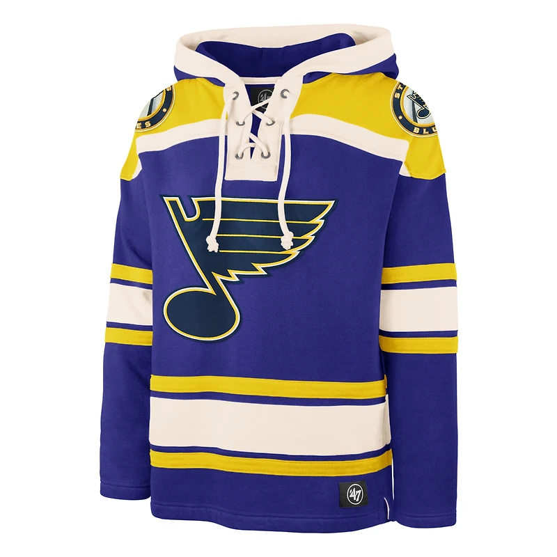 Men's '47  Blue St. Louis Blues Superior Lacer Hoodie