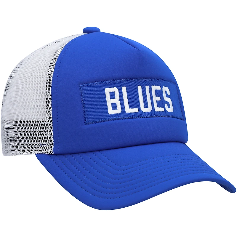 Men's adidas Blue/White St. Louis Blues Team Plate Trucker Snapback Hat