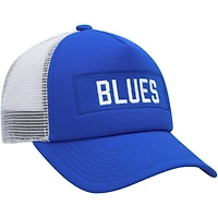 Men's adidas Blue/White St. Louis Blues Team Plate Trucker Snapback Hat