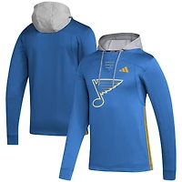 Men's adidas Blue St. Louis Blues Refresh Skate Lace AEROREADY Pullover Hoodie