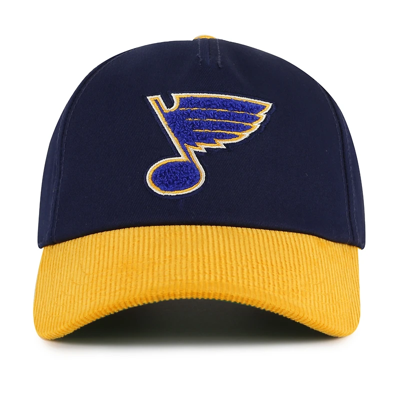 Casquette ajustable Burnett bleu marine/doré pour homme des St. Louis Blues American Needle