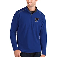 Men's Antigua Blue St. Louis Blues Glacier Quarter-Zip Pullover Jacket