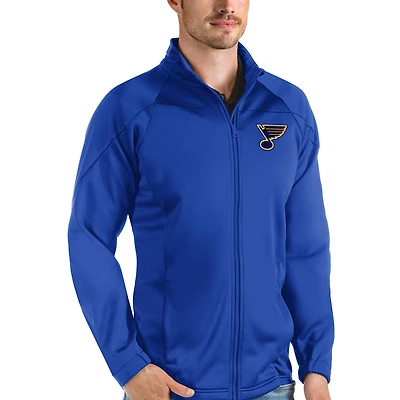 Men's Antigua Blue St. Louis Blues Links Full-Zip Golf Jacket
