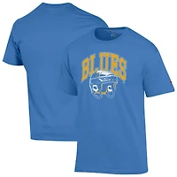 Men's Champion Blue St. Louis Blues Helmet T-Shirt
