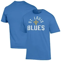 T-shirt bleu champion des Blues de Saint-Louis pour homme