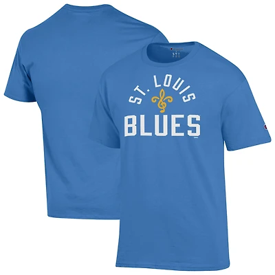 T-shirt bleu champion des Blues de Saint-Louis pour homme