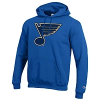 Sweat à capuche Champion Blue St. Louis Blues pour homme avec logo principal 1-Hit
