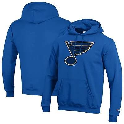 Sweat à capuche Champion Blue St. Louis Blues pour homme avec logo principal 1-Hit