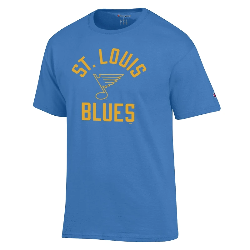 T-shirt Champion Blue St. Louis Blues pour homme, logo principal