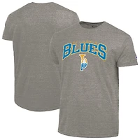 T-shirt gris Champion Tri-Blend pour homme des Blues de Saint-Louis