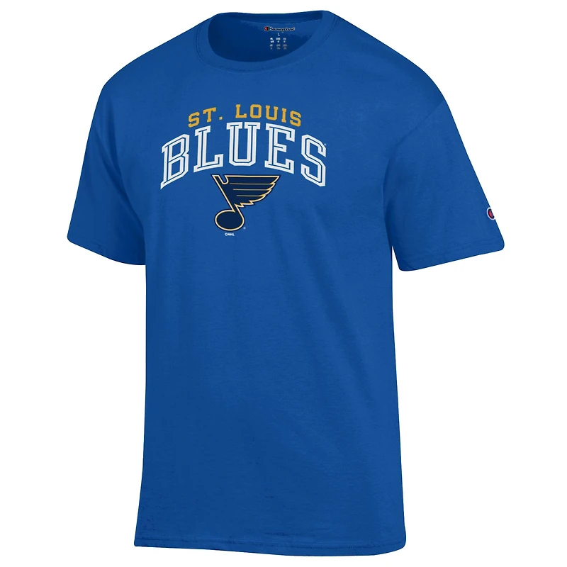 T-shirt Champion Royal St. Louis Blues pour homme avec logo principal