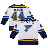 Maillot de jeu puissance blanc Chris Pronger des Blues St. Louis 1999-2000 pour homme
