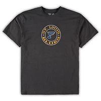 Ensemble de nuit T-shirt et short Concepts Sport bleu/charbon chiné pour hommes St. Louis Blues Big & Tall