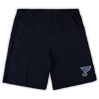 Ensemble de nuit T-shirt et short Concepts Sport bleu/charbon chiné pour hommes St. Louis Blues Big & Tall