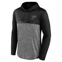 Sweat à capuche emblématique Fanatics pour homme, noir/anthracite chiné, des St. Louis Blues