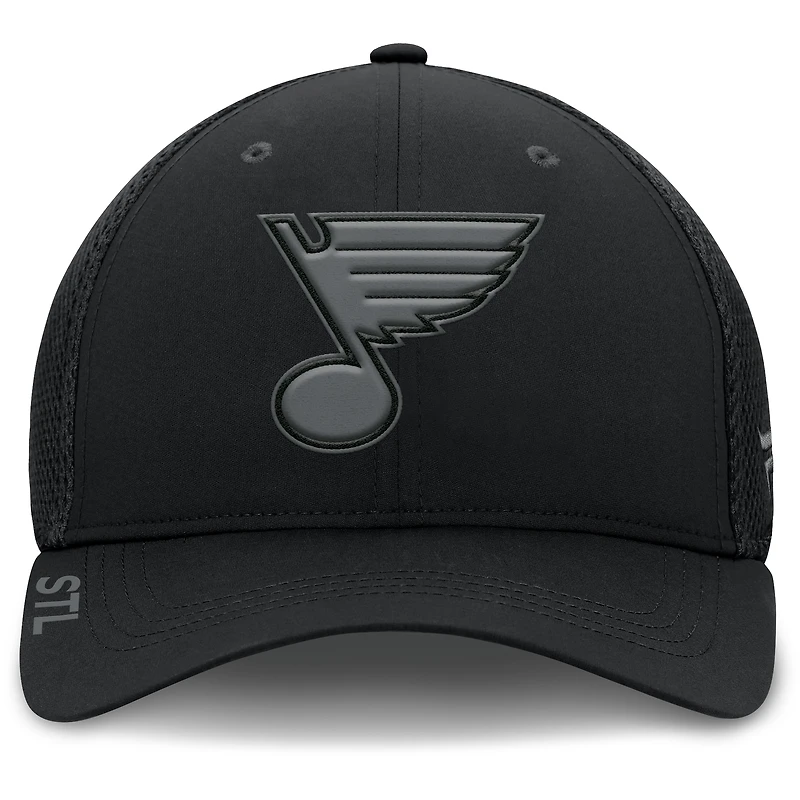 Men's Fanatics Black St. Louis Blues Authentic Pro Road Flex Hat