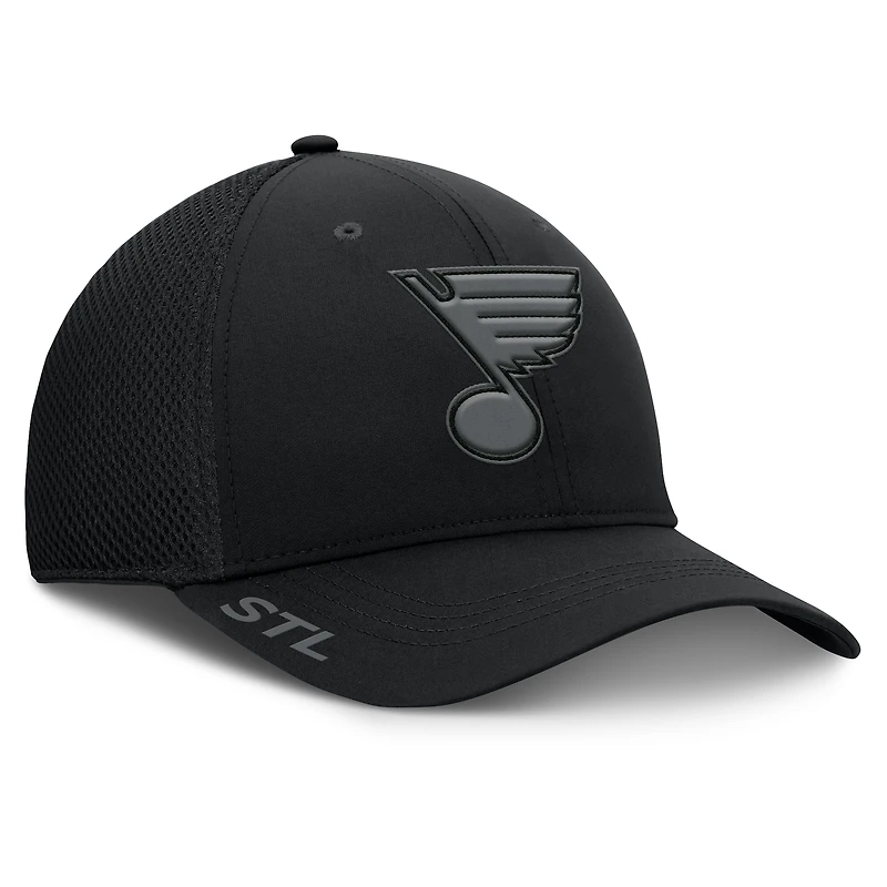 Men's Fanatics Black St. Louis Blues Authentic Pro Road Flex Hat