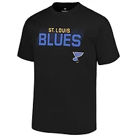 T-shirt noir Fanatics St. Louis Blues Big & Tall avec mot-symbole pour hommes